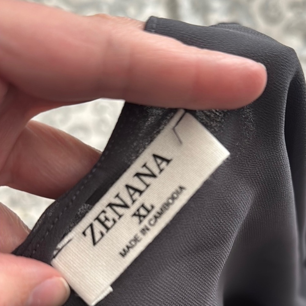 Zenana Outfitters Gray Asymmetrical Camisole - Picture 4 of 4